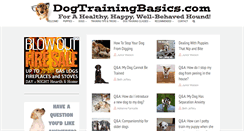 Desktop Screenshot of dogtrainingbasics.com