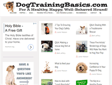 Tablet Screenshot of dogtrainingbasics.com